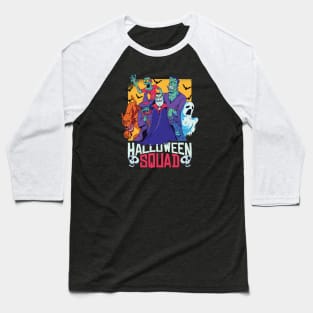 Halloween Monster Squad // Zombie, Witch, Vampire, Ghost, Werewolf, Frankenstein Baseball T-Shirt